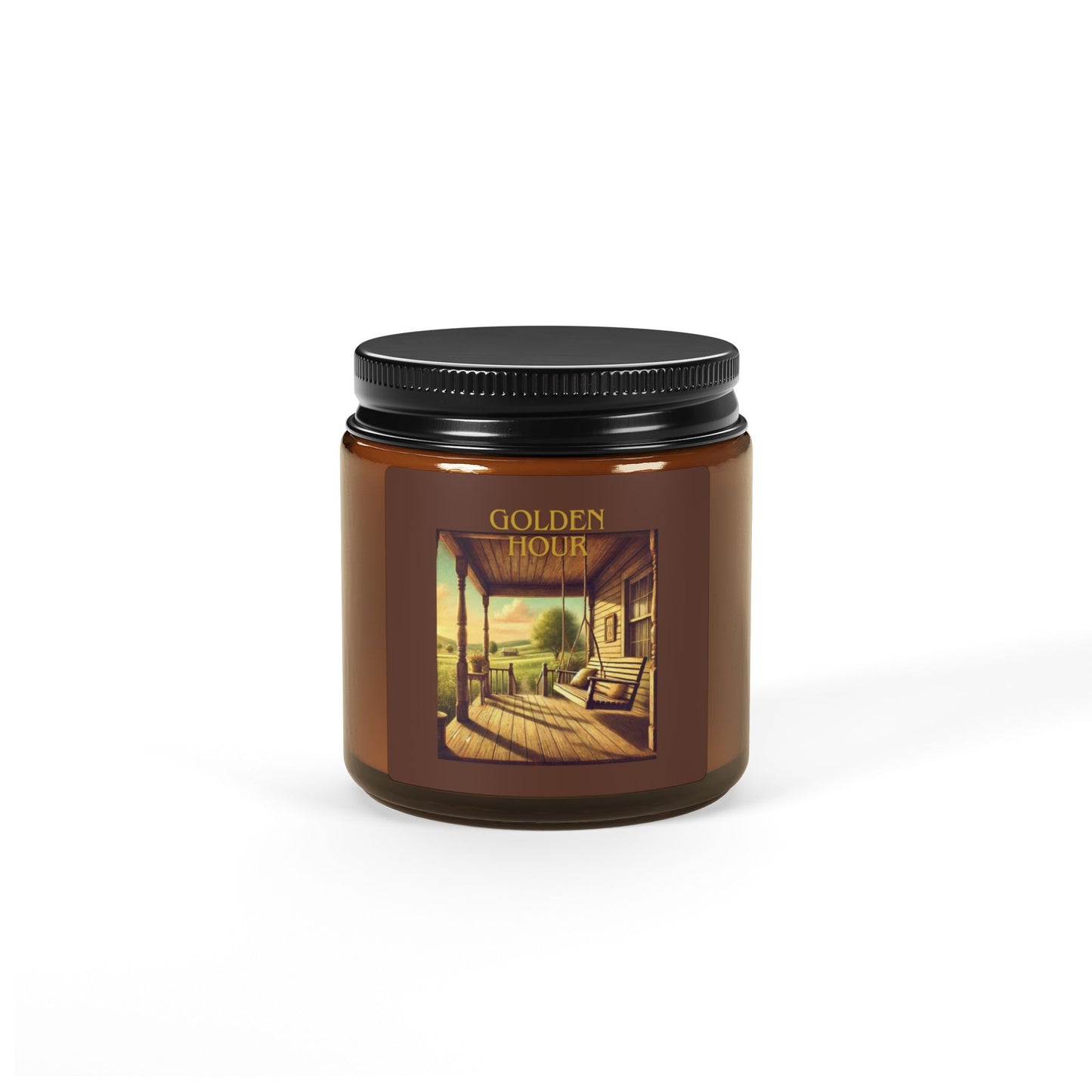 GOLDEN HOUR - Luxury Scented or Unscented Soy Candles – Elevate Your Space with Elegance & Scent! (4 oz. or 9 oz. amber jar)