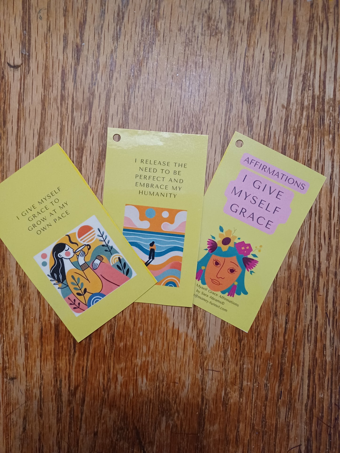 MINI Affirmation Cards! "I Give Myself Grace"