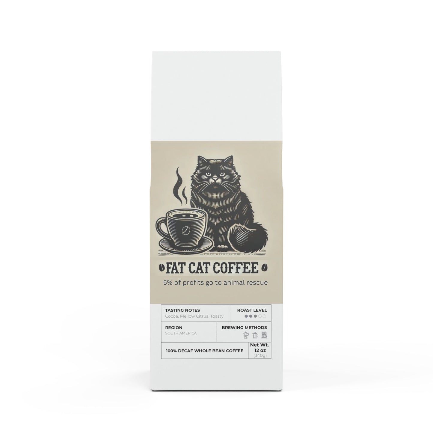 Fat Cat Coffee Decaf Coffee Blend (Medium Roast) (Ground or Bean)