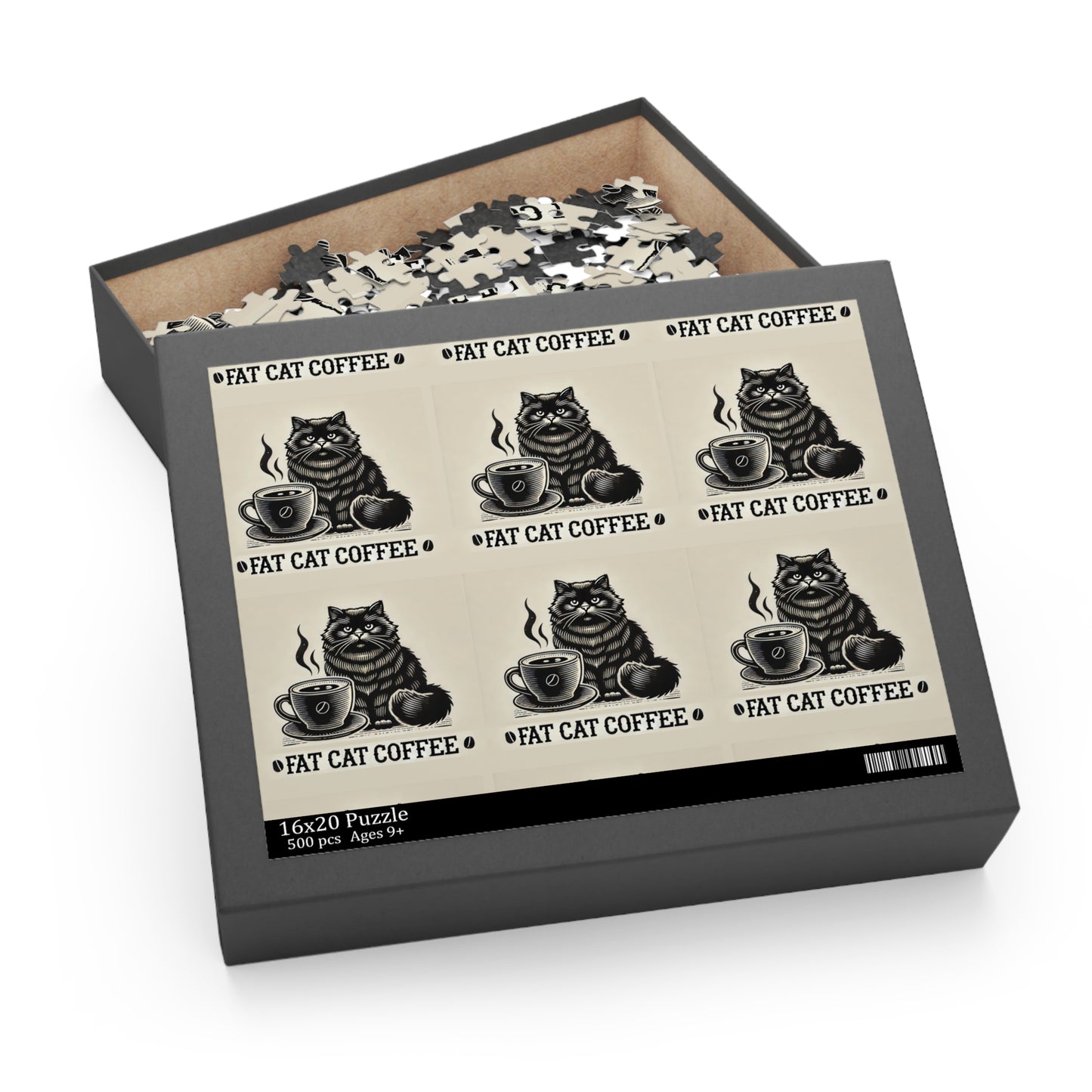 Fat Cat Coffee Puzzle (252, 500-Piece) (Ages 9+)