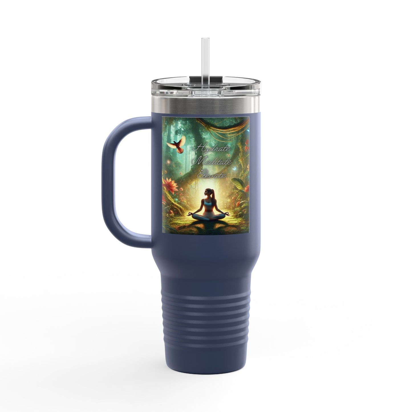 Hydrate, Meditate, Elevate - Your Perfect Workout Tumbler, 40oz