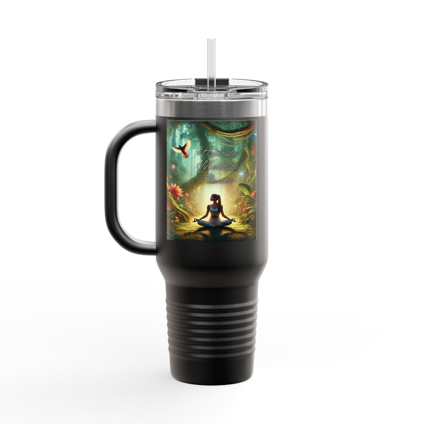 Hydrate, Meditate, Elevate - Your Perfect Workout Tumbler, 40oz