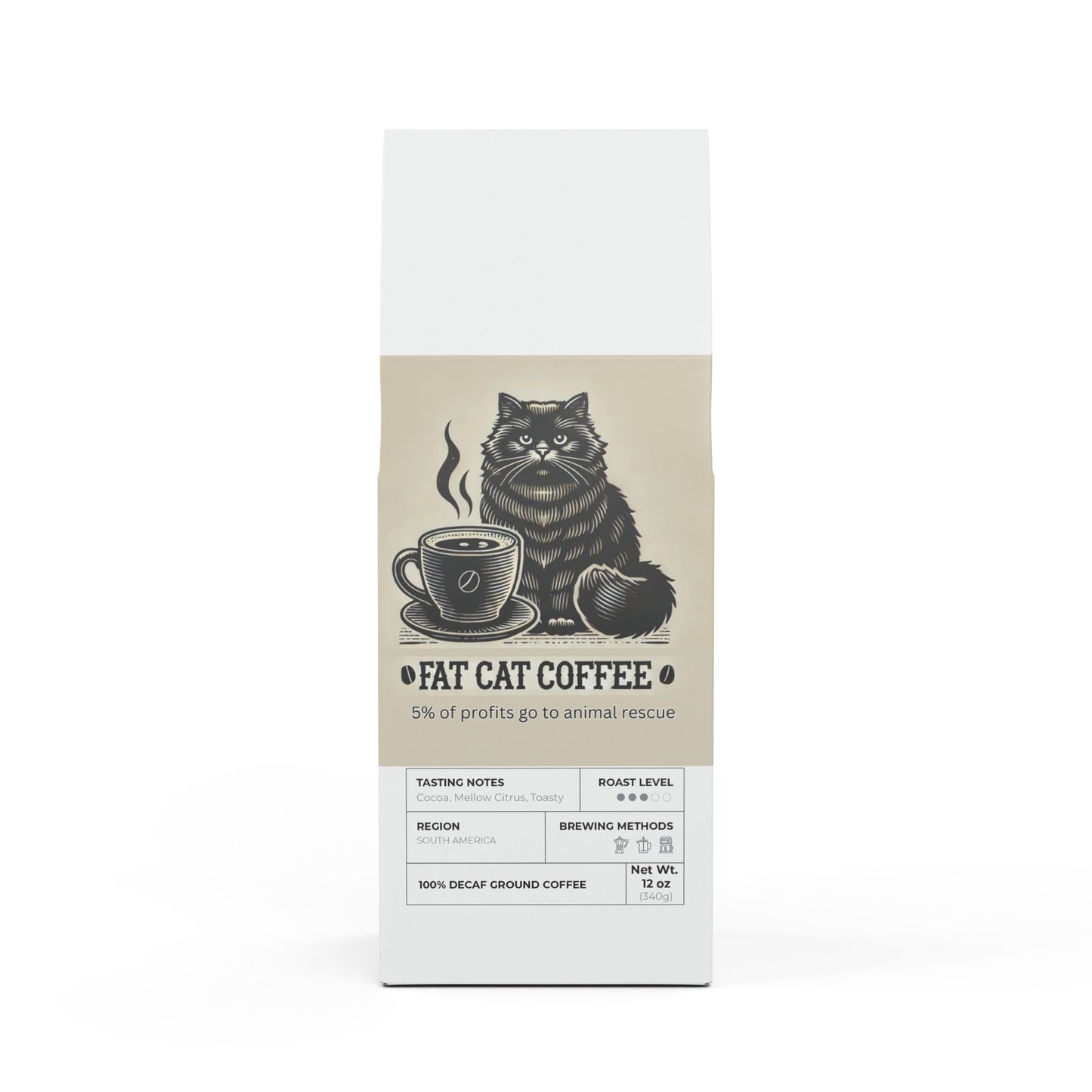 Fat Cat Coffee Decaf Coffee Blend (Medium Roast) (Ground or Bean)