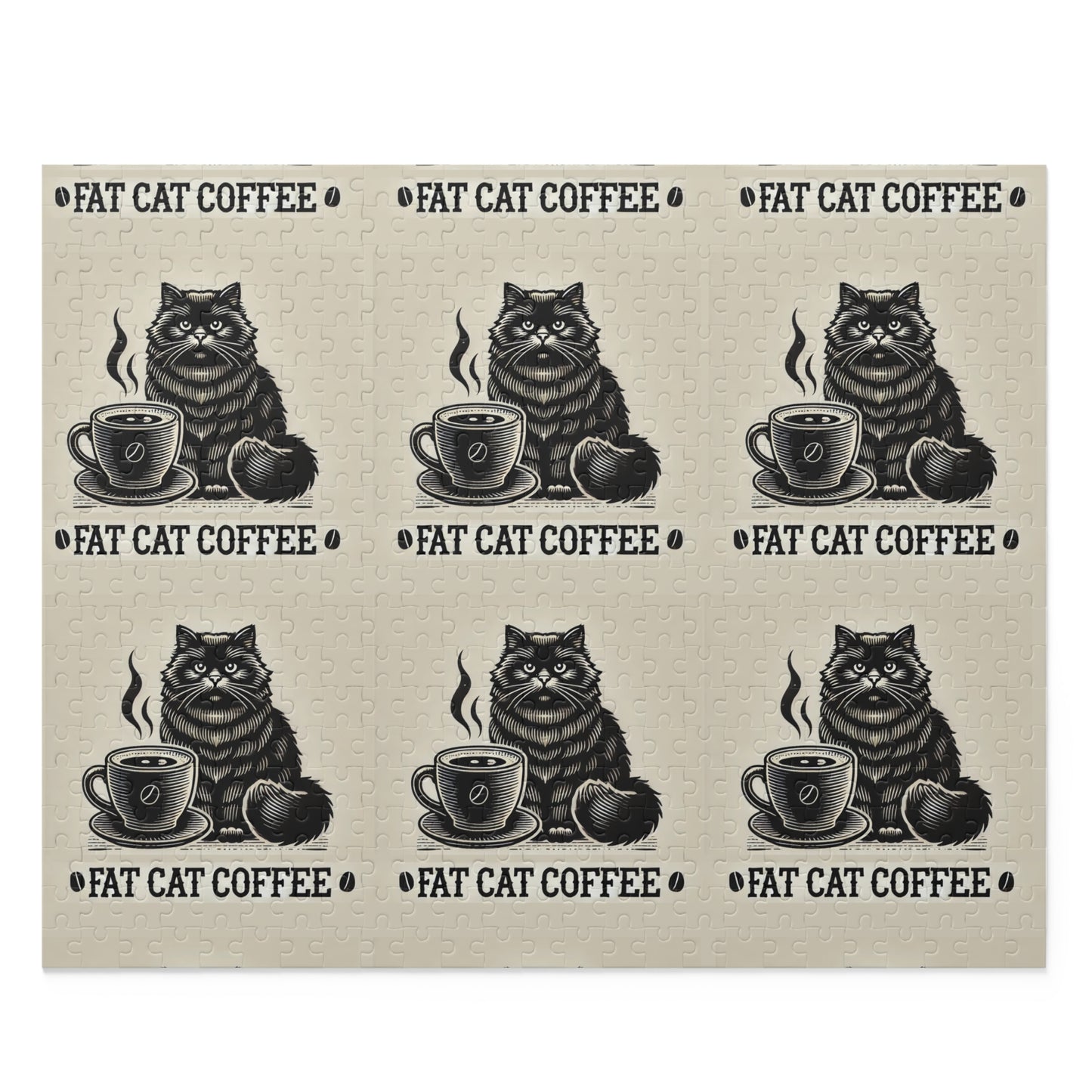 Fat Cat Coffee Puzzle (252, 500-Piece) (Ages 9+)