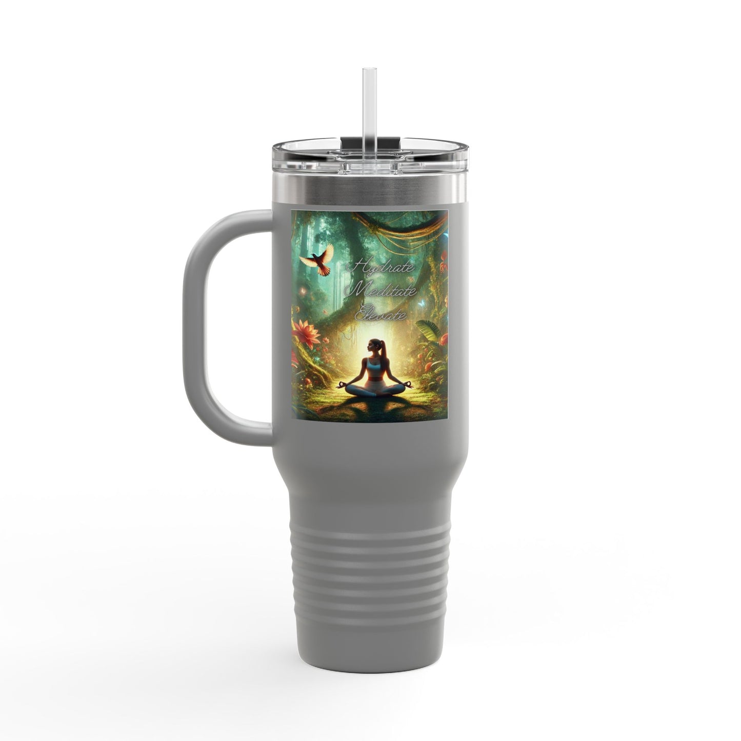 Hydrate, Meditate, Elevate - Your Perfect Workout Tumbler, 40oz