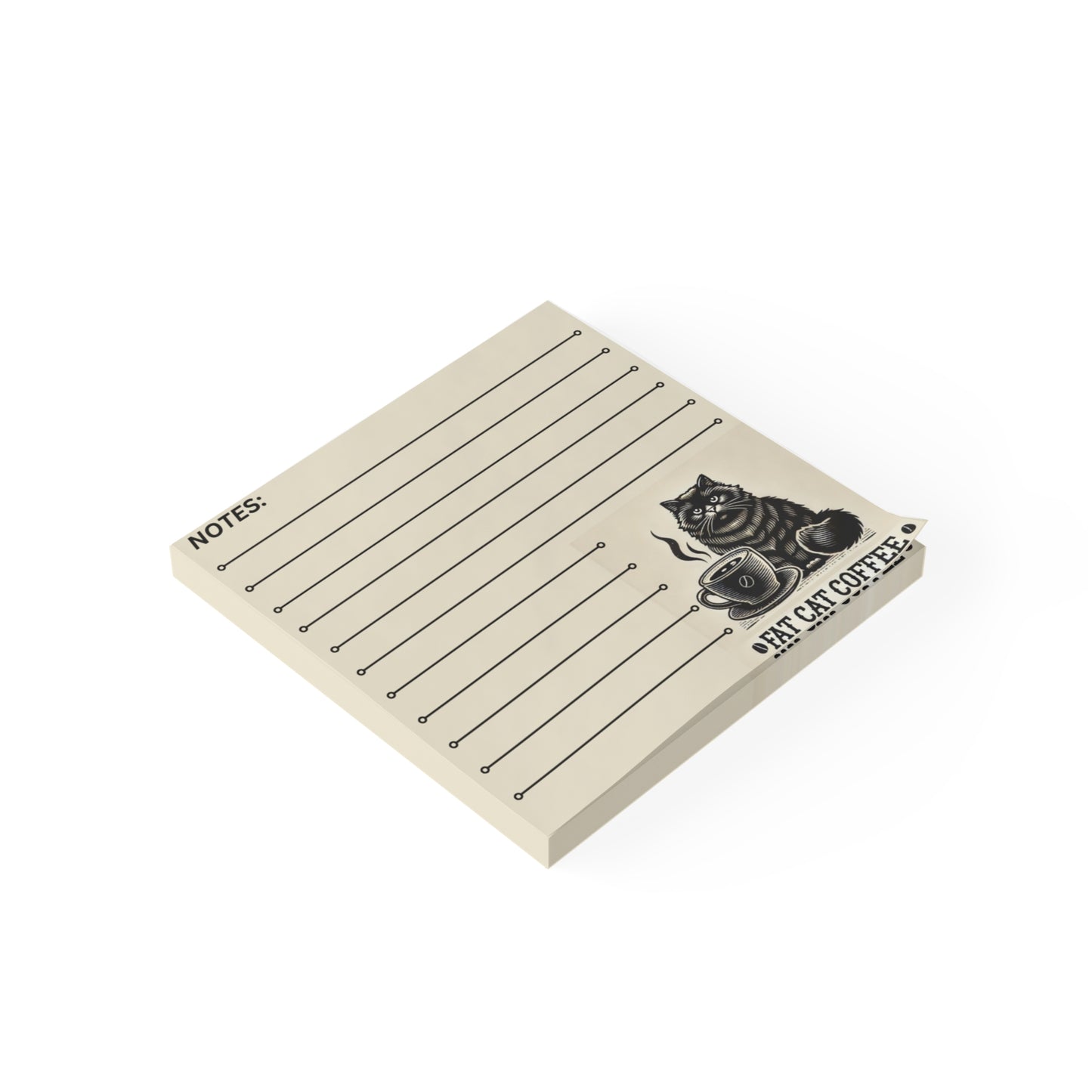 Fat Cat Coffee Post-it® Note Pads