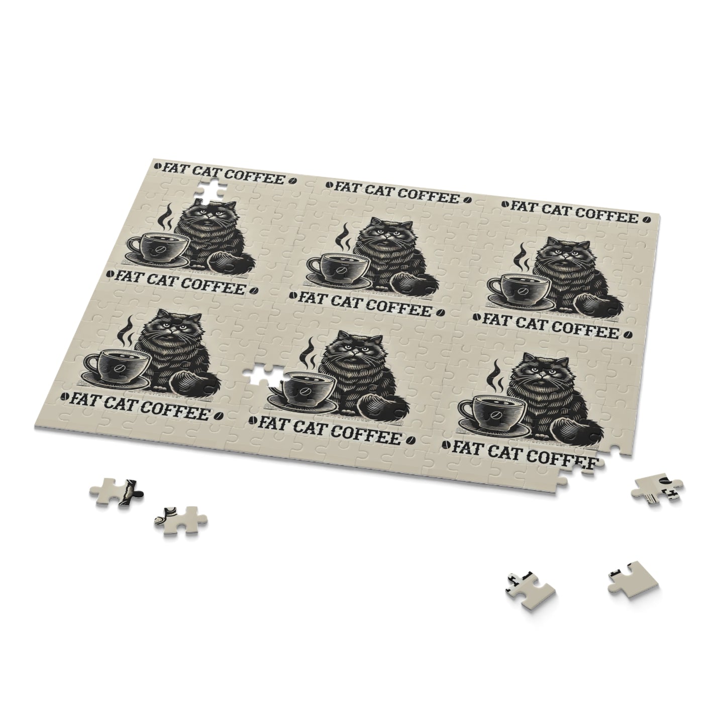 Fat Cat Coffee Puzzle (252, 500-Piece) (Ages 9+)