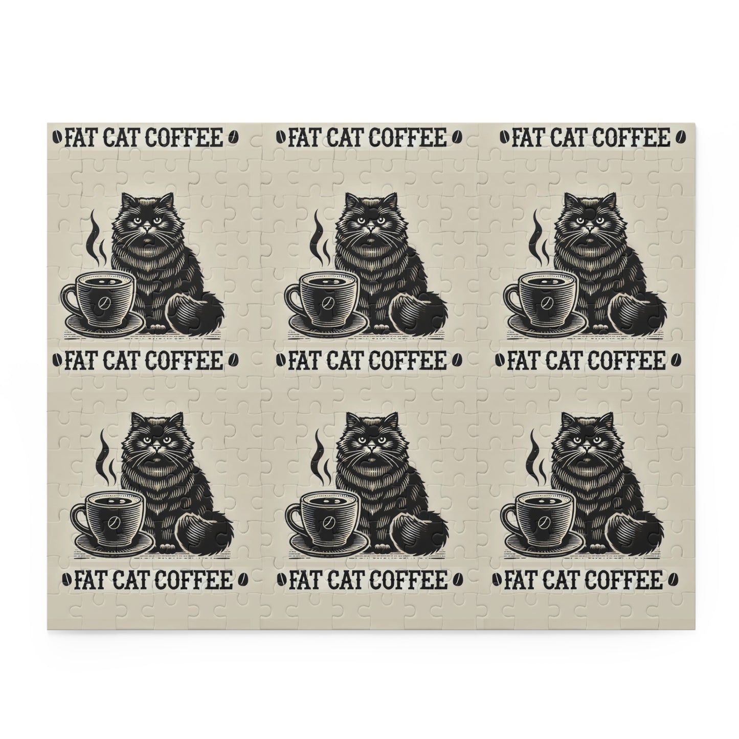 Fat Cat Coffee Puzzle (252, 500-Piece) (Ages 9+)